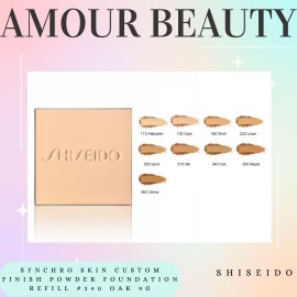Shiseido SYNCHRO SKIN CUSTOM FINISH POWDER FOUNDATION REFILL 340 OAK 9g
